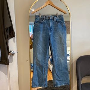 High waist cropped flare jeans